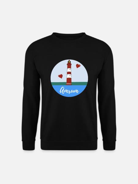 Leuchtturm Amrum Liebe Nordsee Insel - Unisex Pullover - Schwarz
