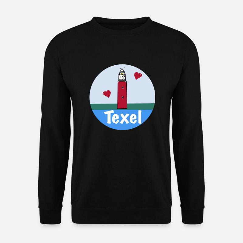 Leuchtturm Eierland Texel Liebe - Unisex Pullover - Schwarz