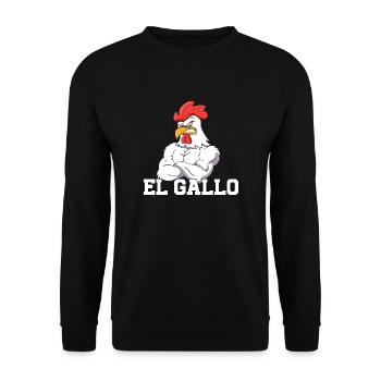 the rooster - Unisex Sweatshirt - black - Front - Alina (178cm) & Michal (187cm)