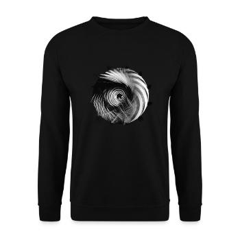 Trou noir abstrait - Sweat-shirt Unisexe - noir - Devant - Alina (178cm) & Michal (187cm)