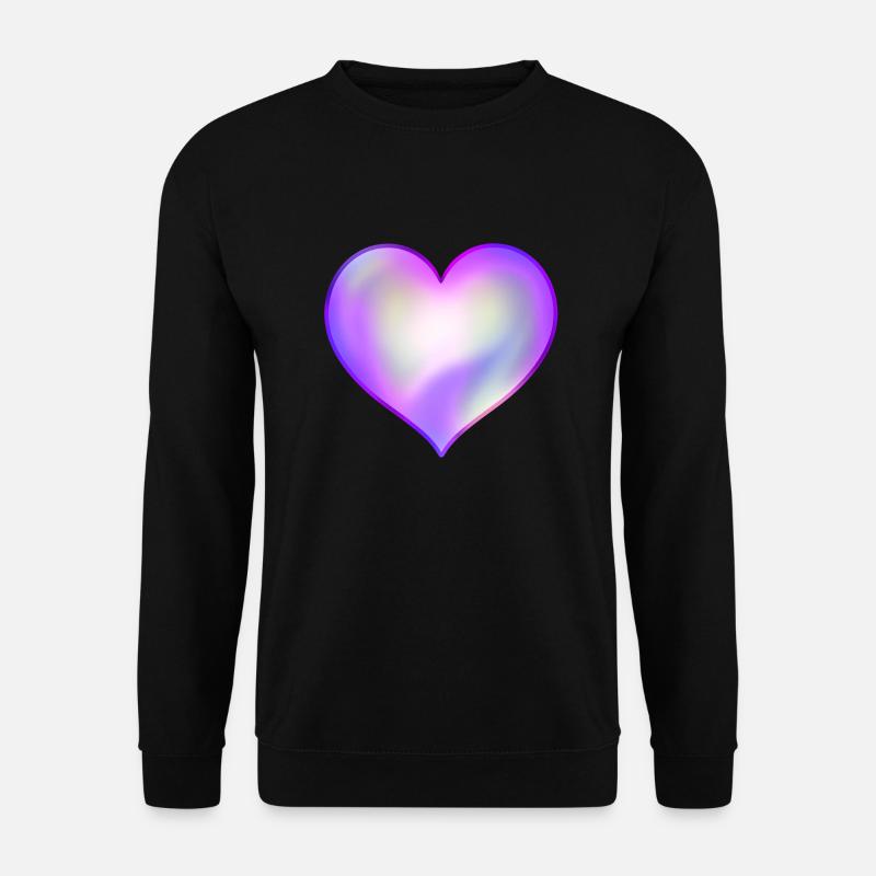 Lila Herz - Unisex Pullover - Schwarz