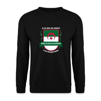 algérien parfait cadeau algérie - Sweat-shirt Unisexe - noir - Devant - Alina (178cm) & Michal (187cm)