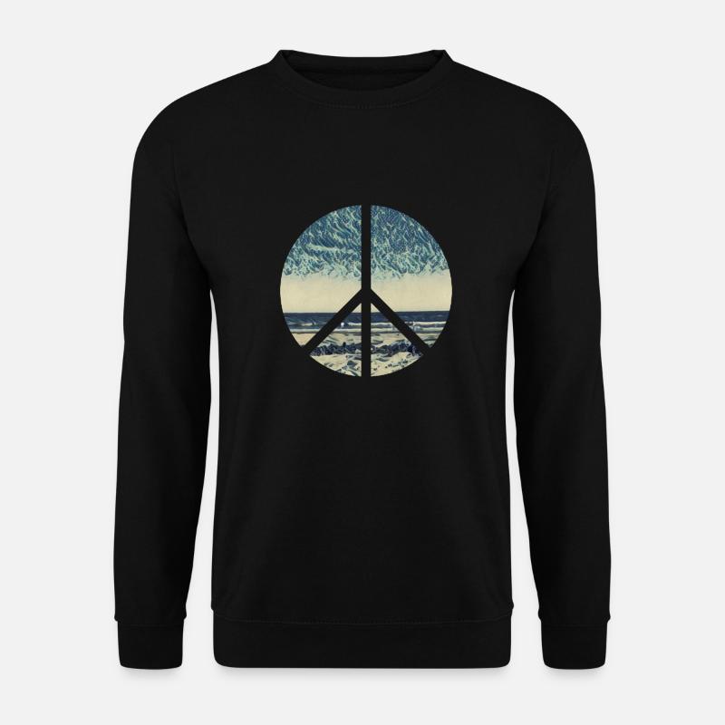 Peace Zeichen Ocean - Unisex Pullover - Schwarz