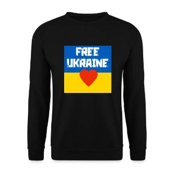 Ukraine - Sweat-shirt Unisexe - noir - Devant - Alina (178cm) & Michal (187cm)