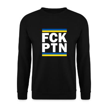FCK PTN White - Unisex Sweatshirt - black - Front - Alina (178cm) & Michal (187cm)
