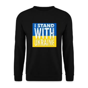 Ukraine - Sweat-shirt Unisexe - noir - Devant - Alina (178cm) & Michal (187cm)