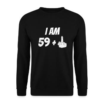 60. Geburtstag 60 Jahre Geburtstagsgeschenk lustig - Unisex Pullover - Schwarz - Vorne - Alina (178cm) & Michal (187cm)