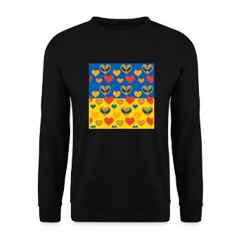 Ukraine - Sweat-shirt Unisexe - noir - Devant - Alina (178cm) & Michal (187cm)
