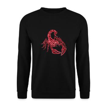 Scorpio, red - Unisex Sweatshirt - black - Front - Alina (178cm) & Michal (187cm)