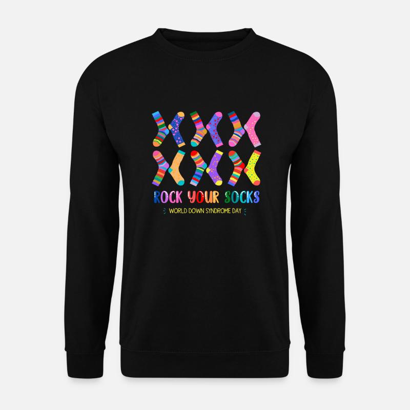 Welt Down Syndrom Tag Socken WDSD Rock Your Socks - Unisex Pullover - Schwarz