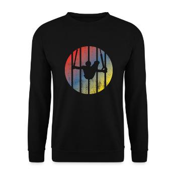 Turnen Bodenturnen Turner Geräteturnen Turnverein - Unisex Pullover - Schwarz - Vorne - Alina (178cm) & Michal (187cm)