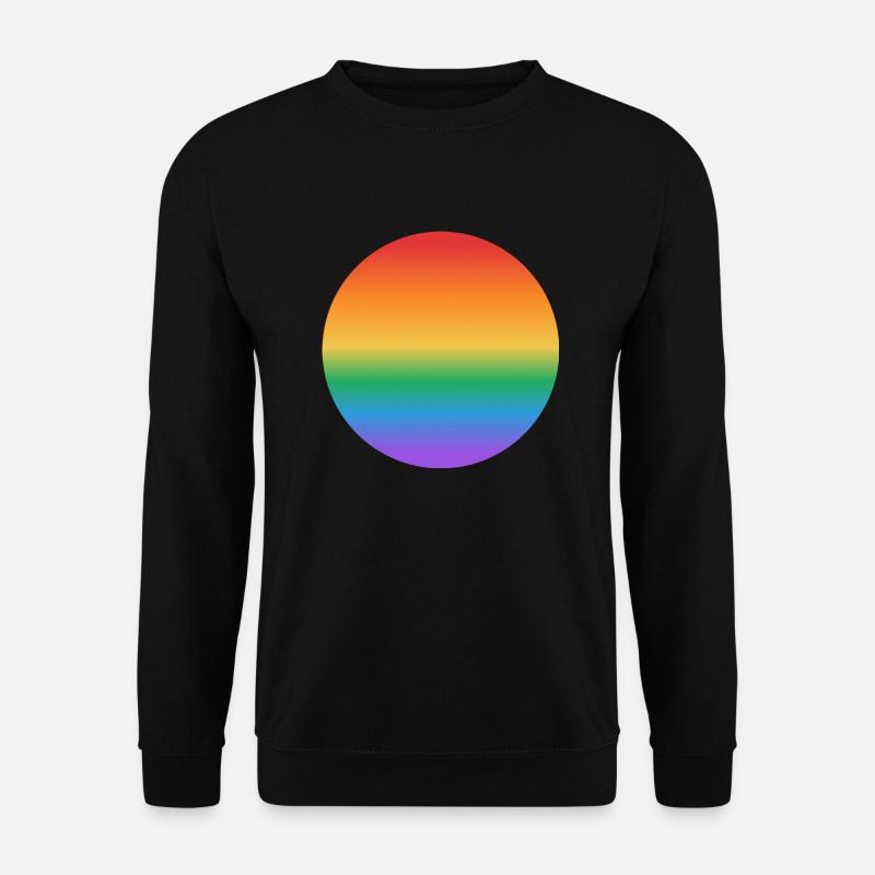 Regenbogen-Farbverlaufskreis - Unisex Pullover - Schwarz