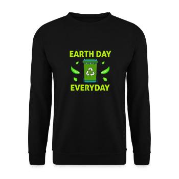 Earth Day every day waste recycling - Unisex Sweatshirt - black - Front - Alina (178cm) & Michal (187cm)