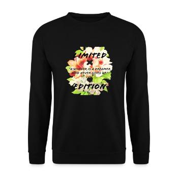 Zitat - Unisex Pullover - Schwarz - Vorne - Alina (178cm) & Michal (187cm)