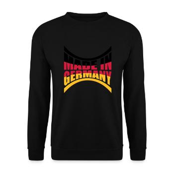Made in Germany - Unisex Pullover - Schwarz - Vorne - Alina (178cm) & Michal (187cm)