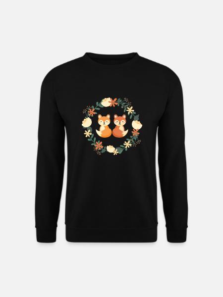 fox siblings - Unisex Sweatshirt - black