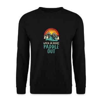 Kayak Nature Rétro - Sweat-shirt Unisexe - noir - Devant - Alina (178cm) & Michal (187cm)