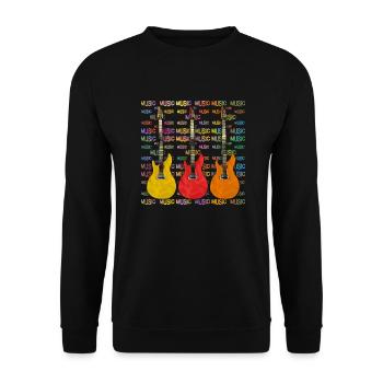 Guitares - Sweat-shirt Unisexe - noir - Devant - Alina (178cm) & Michal (187cm)