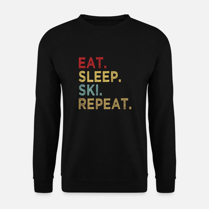 Eat Sleep Ski Repeat - Sport - Sci - Sci - Felpa unisex - nero
