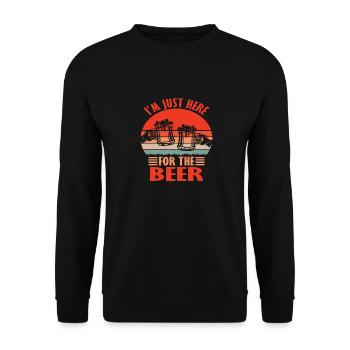 Je suis juste ici pour la bière - Sweat-shirt Unisexe - noir - Devant - Alina (178cm) & Michal (187cm)
