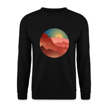 Chèvre sur une montagne - Sweat-shirt Unisexe - noir - Devant - Alina (178cm) & Michal (187cm)