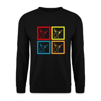 Donkey Esel - Unisex Pullover - Schwarz - Vorne - Alina (178cm) & Michal (187cm)