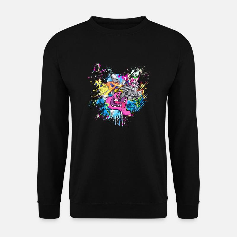 Graffitti - Unisex Pullover - Schwarz