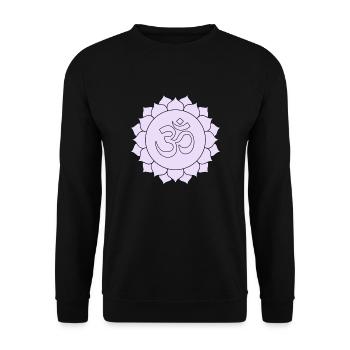 ohm sign lilac purple light - Unisex Sweatshirt - black - Front - Alina (178cm) & Michal (187cm)