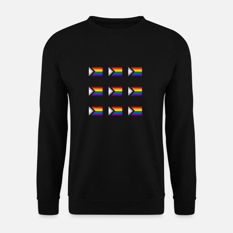 Progress Pride-Flagge - Unisex Pullover - Schwarz