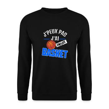 J’peux pas j’ai basket - Sweat-shirt Unisexe - noir - Devant - Alina (178cm) & Michal (187cm)