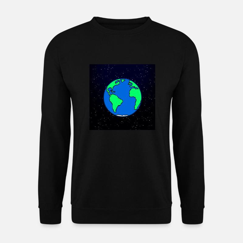 Erde und Weltraum - Unisex Pullover - Schwarz