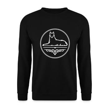 Transparent Wolf of Ichkeria - Unisex Sweatshirt - black - Front - Alina (178cm) & Michal (187cm)