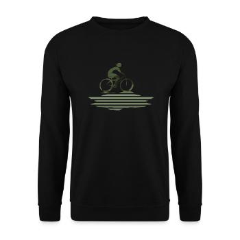 Radfahrer - Unisex Pullover - Schwarz - Vorne - Alina (178cm) & Michal (187cm)