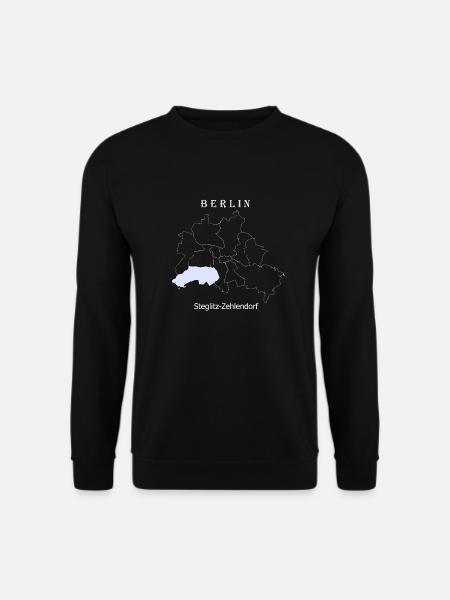 Stadtkarte Berlin Steglitz Zehlendorf Karte - Unisex Pullover - Schwarz