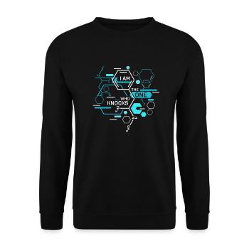 I am the one who nocks BREAKING HEISENBERG METH - Unisex Sweatshirt - black - Front - Alina (178cm) & Michal (187cm)