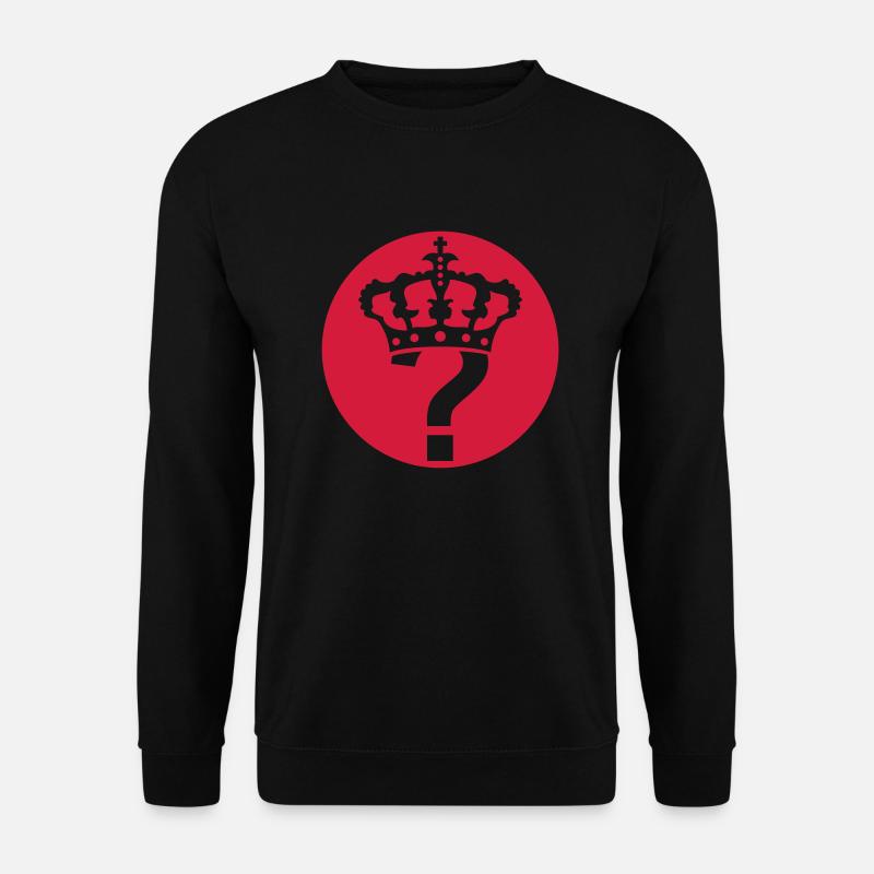 Question Mark Icon Crown - Unisex Sweatshirt - black