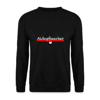 Fränkisches Shirt Altenpfleger - Unisex Pullover - Schwarz - Vorne - Alina (178cm) & Michal (187cm)