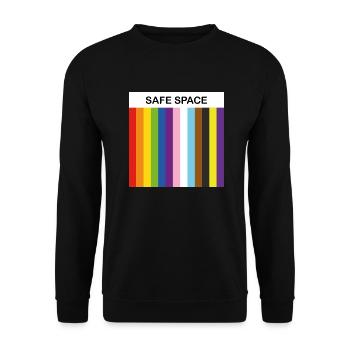 LBGTQIA Safe Space pride ally - Unisex Sweatshirt - black - Front - Alina (178cm) & Michal (187cm)