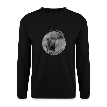 Velociraptor - Unisex Pullover - Schwarz - Vorne - Alina (178cm) & Michal (187cm)