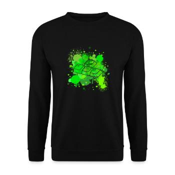 WASD - Unisex Pullover - Schwarz - Vorne - Alina (178cm) & Michal (187cm)