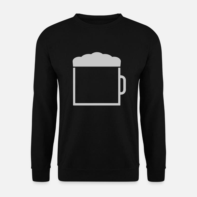 Text Rahmen Bierglas Krug - Unisex Pullover - Schwarz