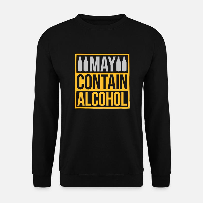 Schild May Contain Alcohol - Unisex Pullover - Schwarz