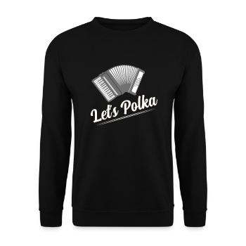 Let's Polka Pride Accordion - Unisex Sweatshirt - black - Front - Alina (178cm) & Michal (187cm)