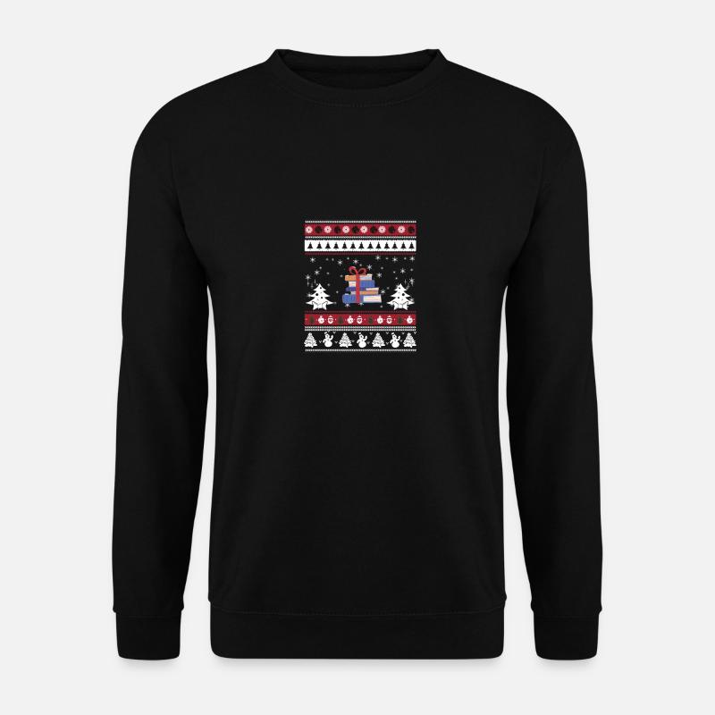 Bücher lesen Weihnachten - Unisex Pullover - Schwarz