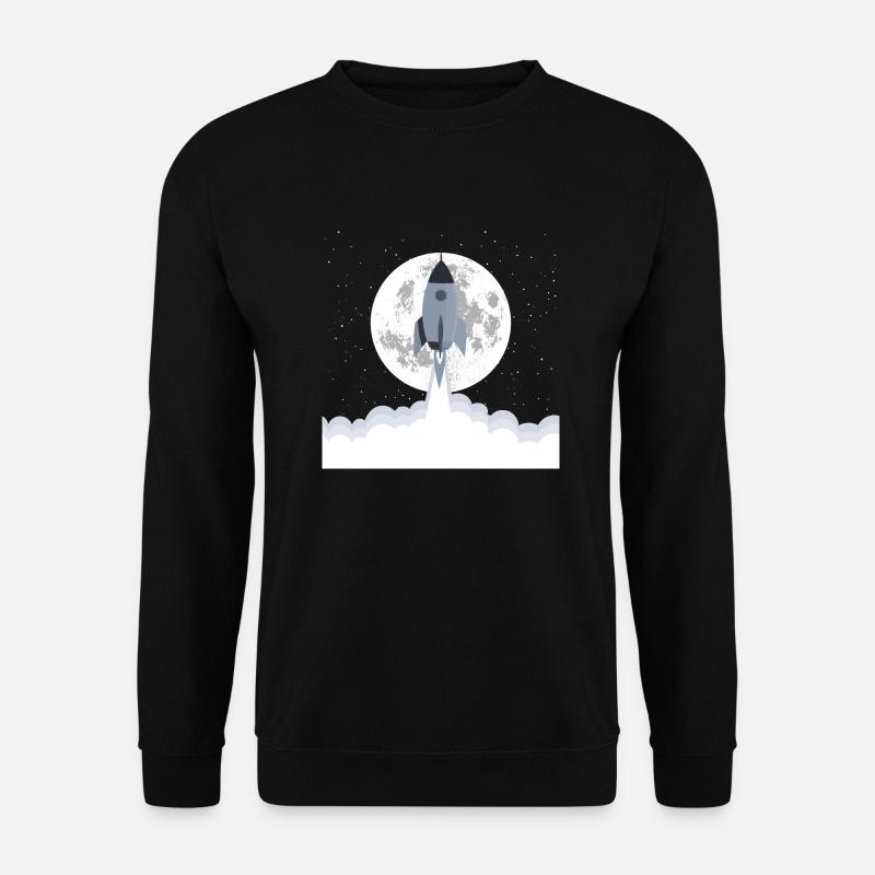 Grey rocket lift off - Unisex Sweatshirt - black