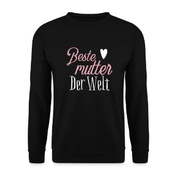 Beste Mutter der welt - Unisex Pullover - Schwarz - Vorne - Alina (178cm) & Michal (187cm)