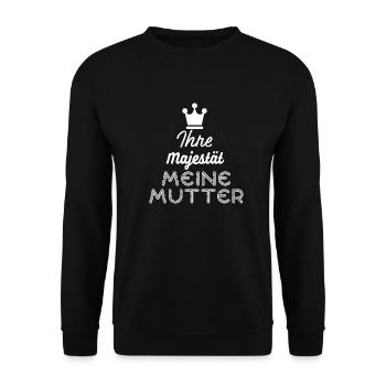 meine Mutter - Unisex Pullover - Schwarz - Vorne - Alina (178cm) & Michal (187cm)