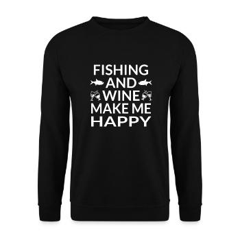 Pêche - Sweat-shirt Unisexe - noir - Devant - Alina (178cm) & Michal (187cm)