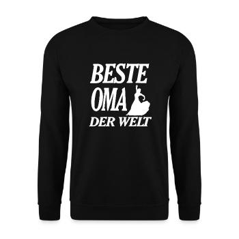 Oma - Unisex Pullover - Schwarz - Vorne - Alina (178cm) & Michal (187cm)