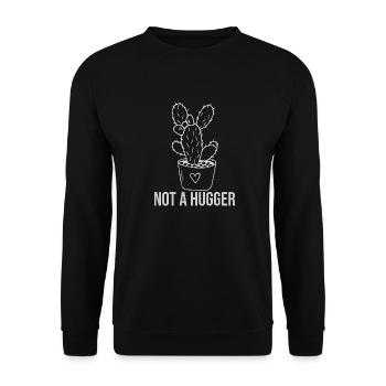 Not a hugger - Unisex Sweatshirt - black - Front - Alina (178cm) & Michal (187cm)